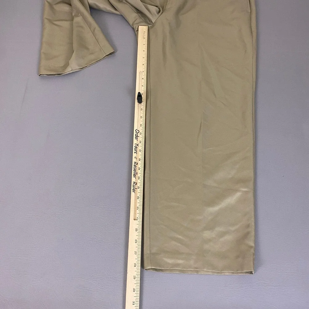 Croft & Barrow Dress Pants Mens Size 38x30 Khaki Tan‎ Flat Front 100% Polyester